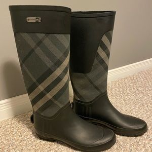 Burberry rain boots